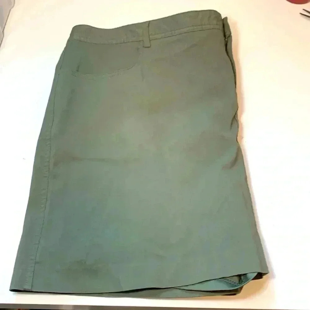 Mario Serrani Italy NWOT  Dark Green Skort w Soft Shorts, Front Zipper Size XXL